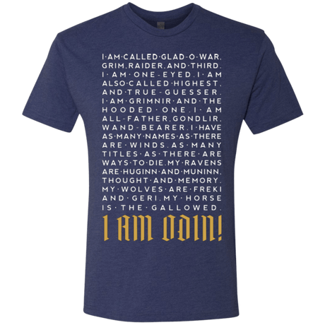 T-Shirts Vintage Navy / Small I am Odin Men's Triblend T-Shirt