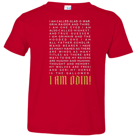 T-Shirts Red / 2T I am Odin Toddler Premium T-Shirt