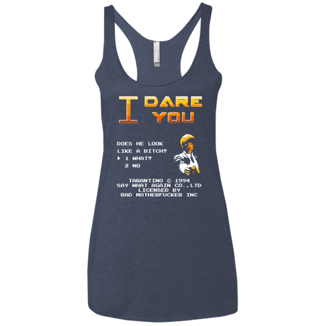 T-Shirts Vintage Navy / X-Small I Dare you Women's Triblend Racerback Tank