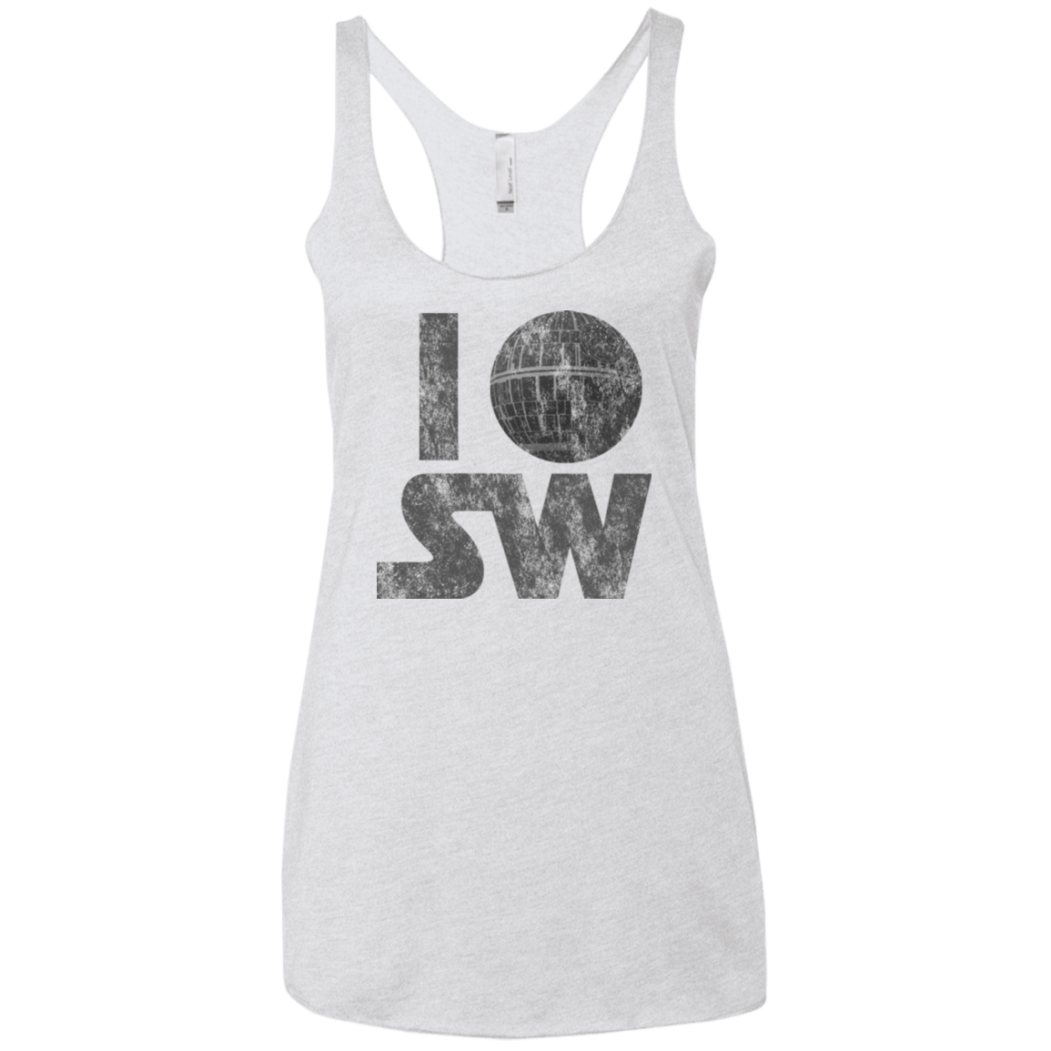 T-Shirts Heather White / X-Small I Deathstar SW Women's Triblend Racerback Tank