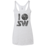 T-Shirts Heather White / X-Small I Deathstar SW Women's Triblend Racerback Tank