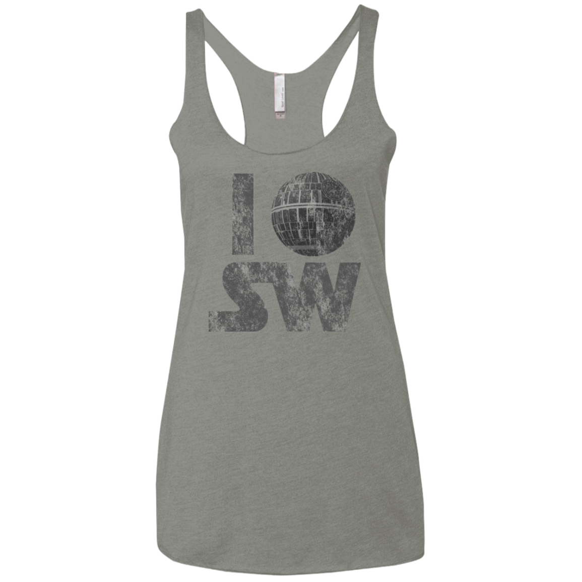 T-Shirts Venetian Grey / X-Small I Deathstar SW Women's Triblend Racerback Tank