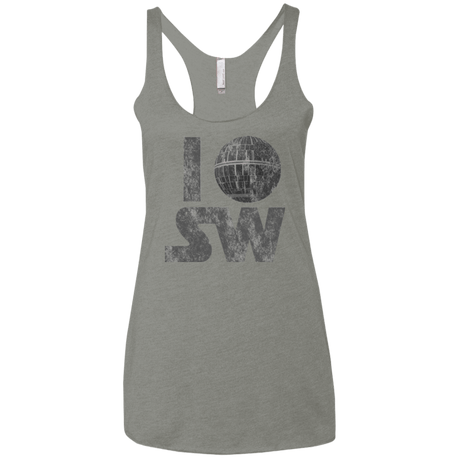T-Shirts Venetian Grey / X-Small I Deathstar SW Women's Triblend Racerback Tank