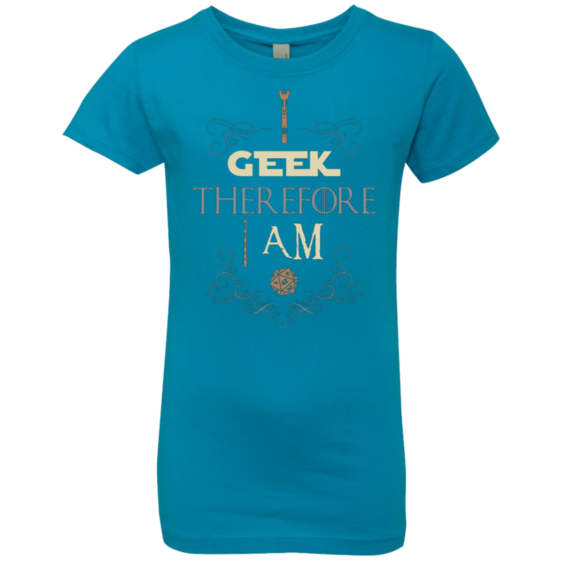 T-Shirts Turquoise / YXS I GEEK (1) Girls Premium T-Shirt