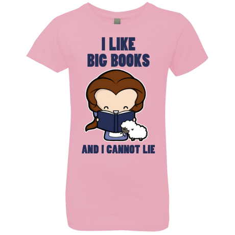 T-Shirts Light Pink / YXS I Like Big Books Girls Premium T-Shirt