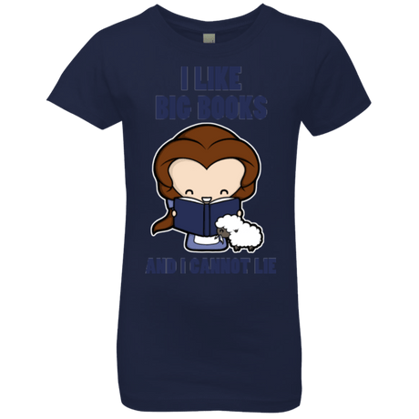 T-Shirts Midnight Navy / YXS I Like Big Books Girls Premium T-Shirt