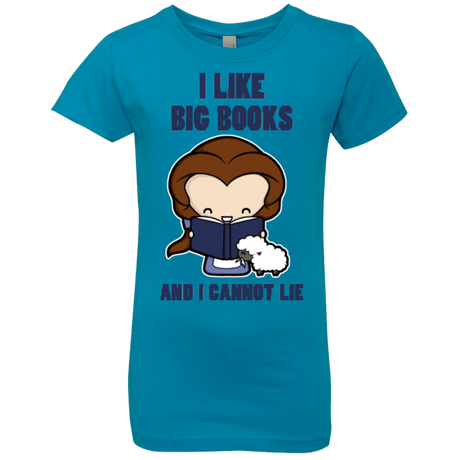 T-Shirts Turquoise / YXS I Like Big Books Girls Premium T-Shirt