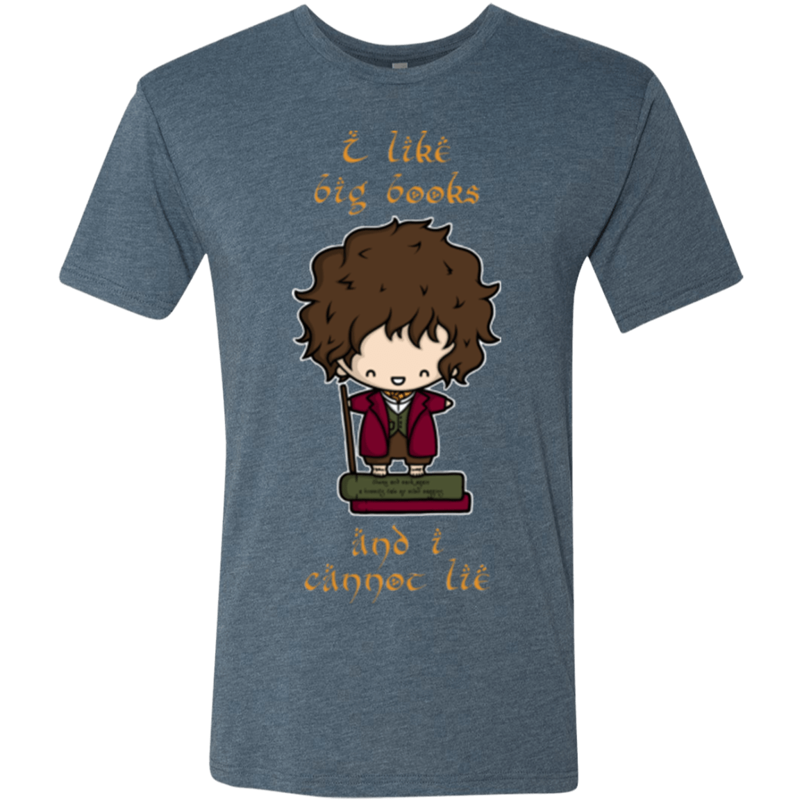 T-Shirts Indigo / Small I Like Big Books Men's Triblend T-Shirt