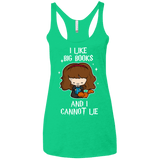 T-Shirts Envy / X-Small I Like Big Books Women's Triblend Racerback Tank