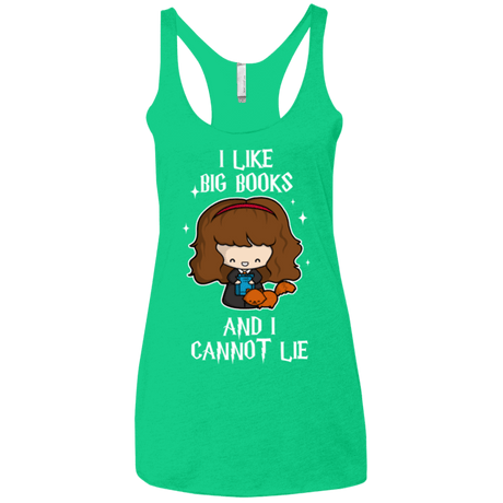 T-Shirts Envy / X-Small I Like Big Books Women's Triblend Racerback Tank