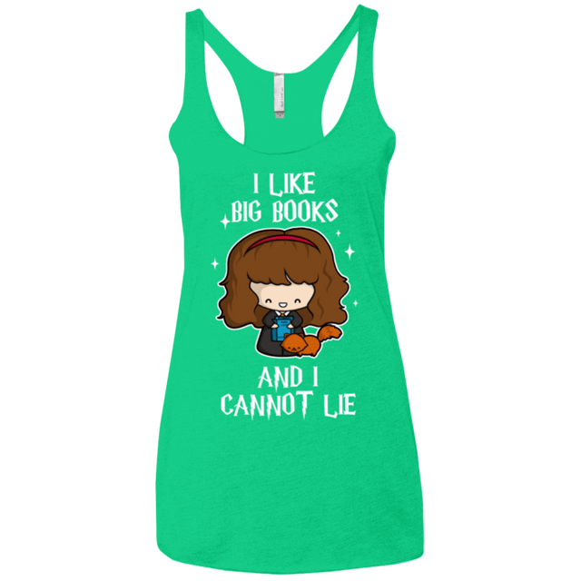 T-Shirts Envy / X-Small I Like Big Books Women's Triblend Racerback Tank