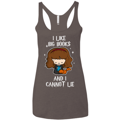 T-Shirts Macchiato / X-Small I Like Big Books Women's Triblend Racerback Tank