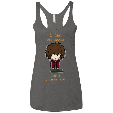 T-Shirts Premium Heather / X-Small I Like Big Books Women's Triblend Racerback Tank