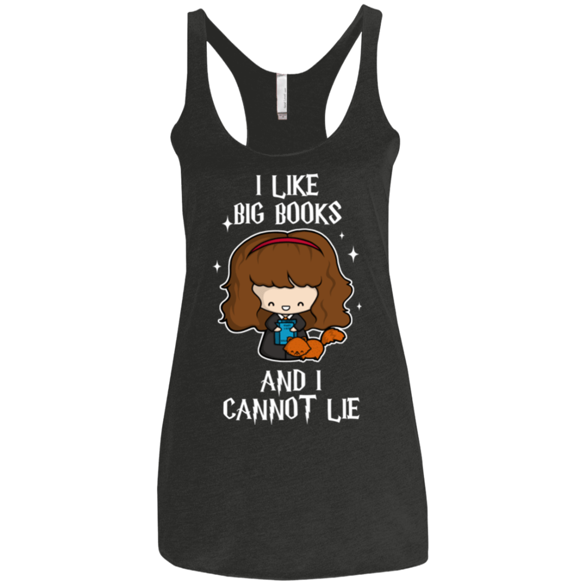 T-Shirts Vintage Black / X-Small I Like Big Books Women's Triblend Racerback Tank