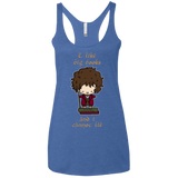 T-Shirts Vintage Royal / X-Small I Like Big Books Women's Triblend Racerback Tank