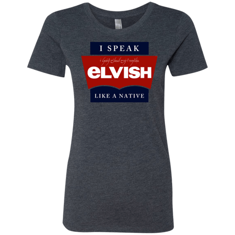 T-Shirts Vintage Navy / Small I speak elvish Women's Triblend T-Shirt