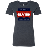T-Shirts Vintage Navy / Small I speak elvish Women's Triblend T-Shirt