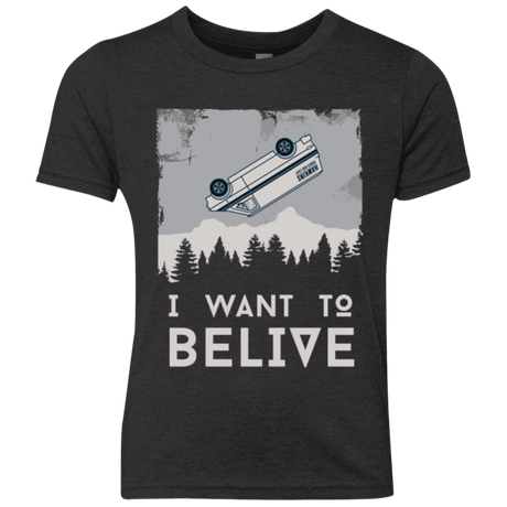 T-Shirts Vintage Black / YXS I Want to Believe Youth Triblend T-Shirt