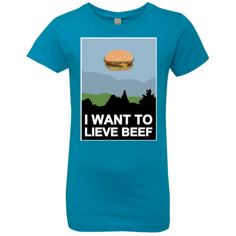 T-Shirts Turquoise / YXS I want to lieve beef Girls Premium T-Shirt