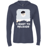 T-Shirts Vintage Navy / X-Small I Want to Release Triblend Long Sleeve Hoodie Tee