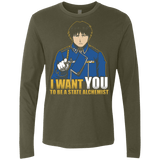 T-Shirts Military Green / Small I Want You To Be A State Alchemist Men's Premium Long Sleeve