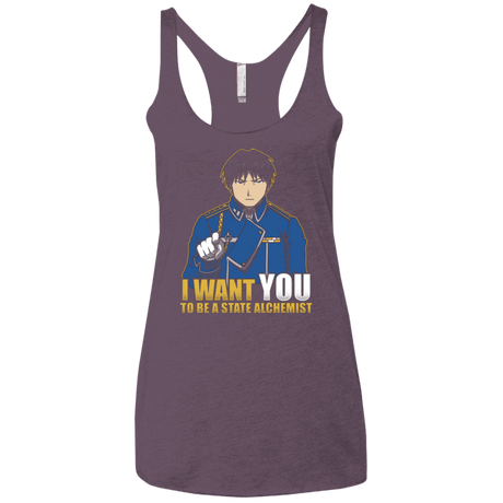 T-Shirts Vintage Purple / X-Small I Want You To Be A State Alchemist Women's Triblend Racerback Tank