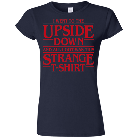 T-Shirts Navy / S I Went to the Upside Down Junior Slimmer-Fit T-Shirt