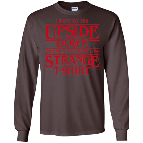 T-Shirts Dark Chocolate / S I Went to the Upside Down Men's Long Sleeve T-Shirt