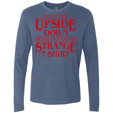 T-Shirts Indigo / S I Went to the Upside Down Men's Premium Long Sleeve