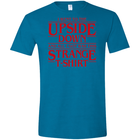 T-Shirts Antique Sapphire / S I Went to the Upside Down Men's Semi-Fitted Softstyle