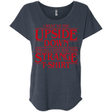 T-Shirts Vintage Navy / X-Small I Went to the Upside Down Triblend Dolman Sleeve