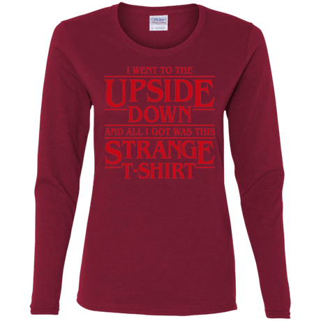 T-Shirts Cardinal / S I Went to the Upside Down Women's Long Sleeve T-Shirt