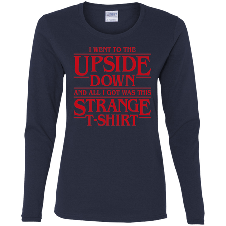 T-Shirts Navy / S I Went to the Upside Down Women's Long Sleeve T-Shirt