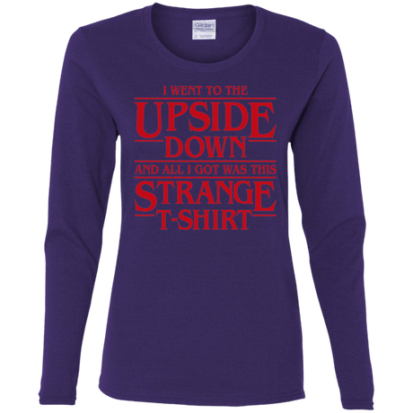 T-Shirts Purple / S I Went to the Upside Down Women's Long Sleeve T-Shirt