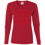 T-Shirts Red / S I Went to the Upside Down Women's Long Sleeve T-Shirt