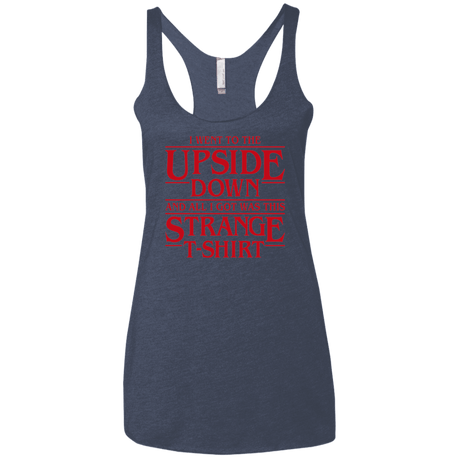 T-Shirts Vintage Navy / X-Small I Went to the Upside Down Women's Triblend Racerback Tank