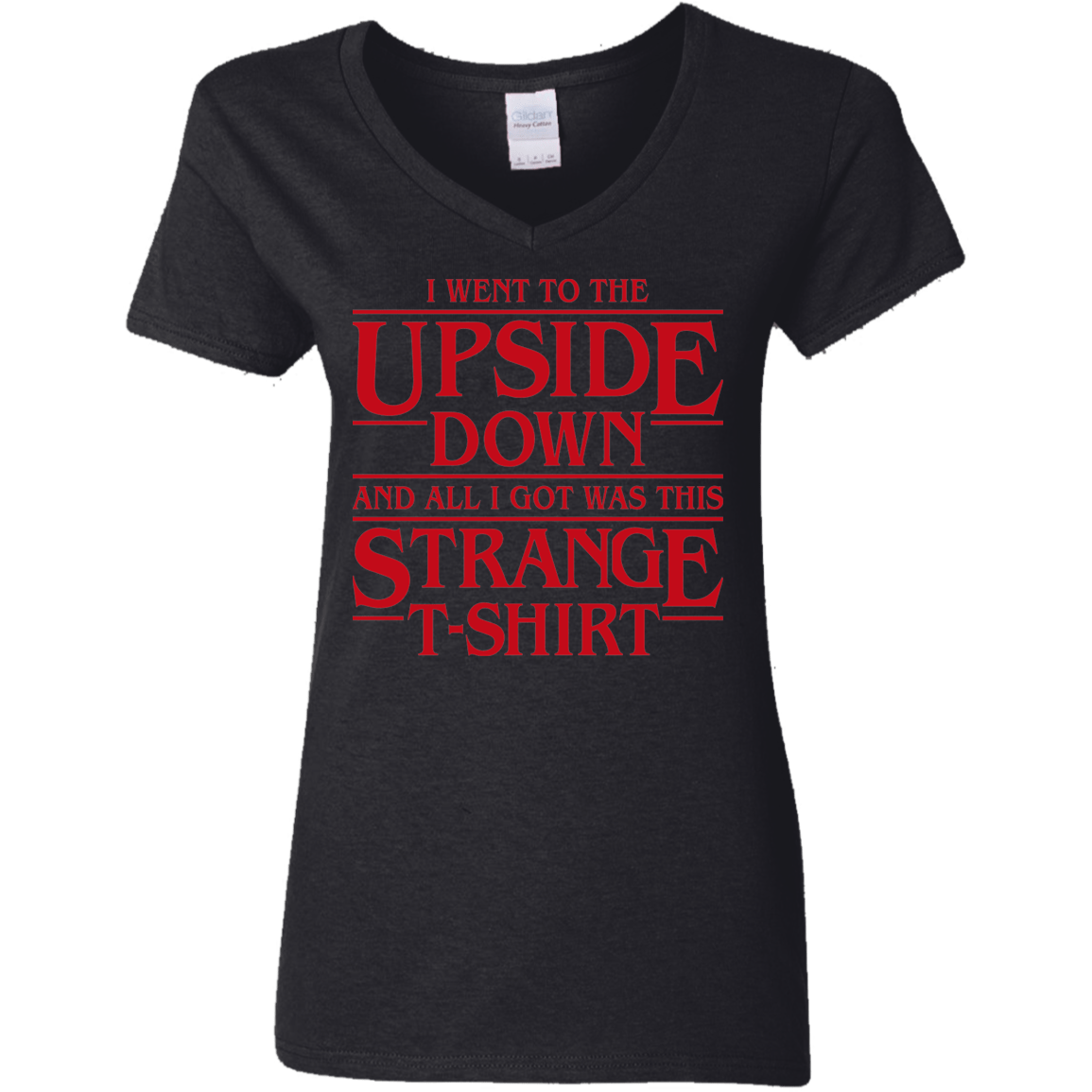 T-Shirts Black / S I Went to the Upside Down Women's V-Neck T-Shirt