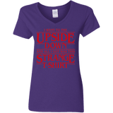 T-Shirts Purple / S I Went to the Upside Down Women's V-Neck T-Shirt