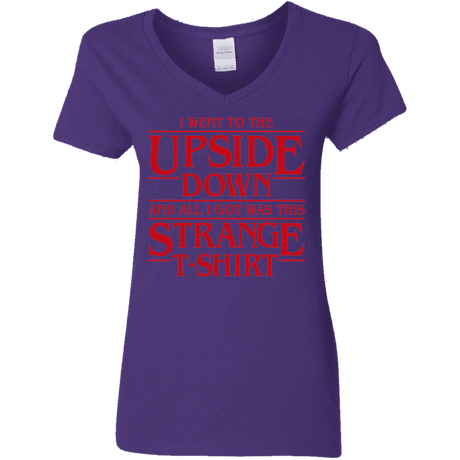 T-Shirts Purple / S I Went to the Upside Down Women's V-Neck T-Shirt