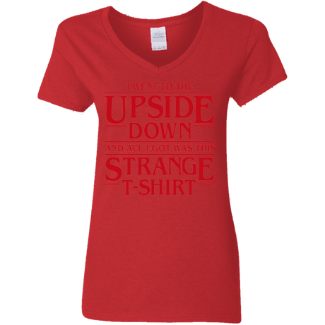 T-Shirts Red / S I Went to the Upside Down Women's V-Neck T-Shirt