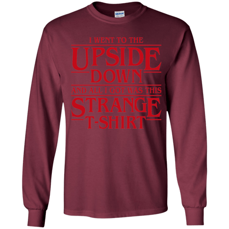 T-Shirts Maroon / YS I Went to the Upside Down Youth Long Sleeve T-Shirt