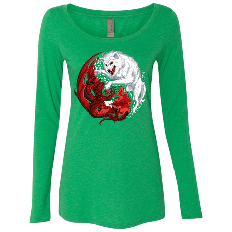 T-Shirts Envy / Small Ice and Fire Women's Triblend Long Sleeve Shirt