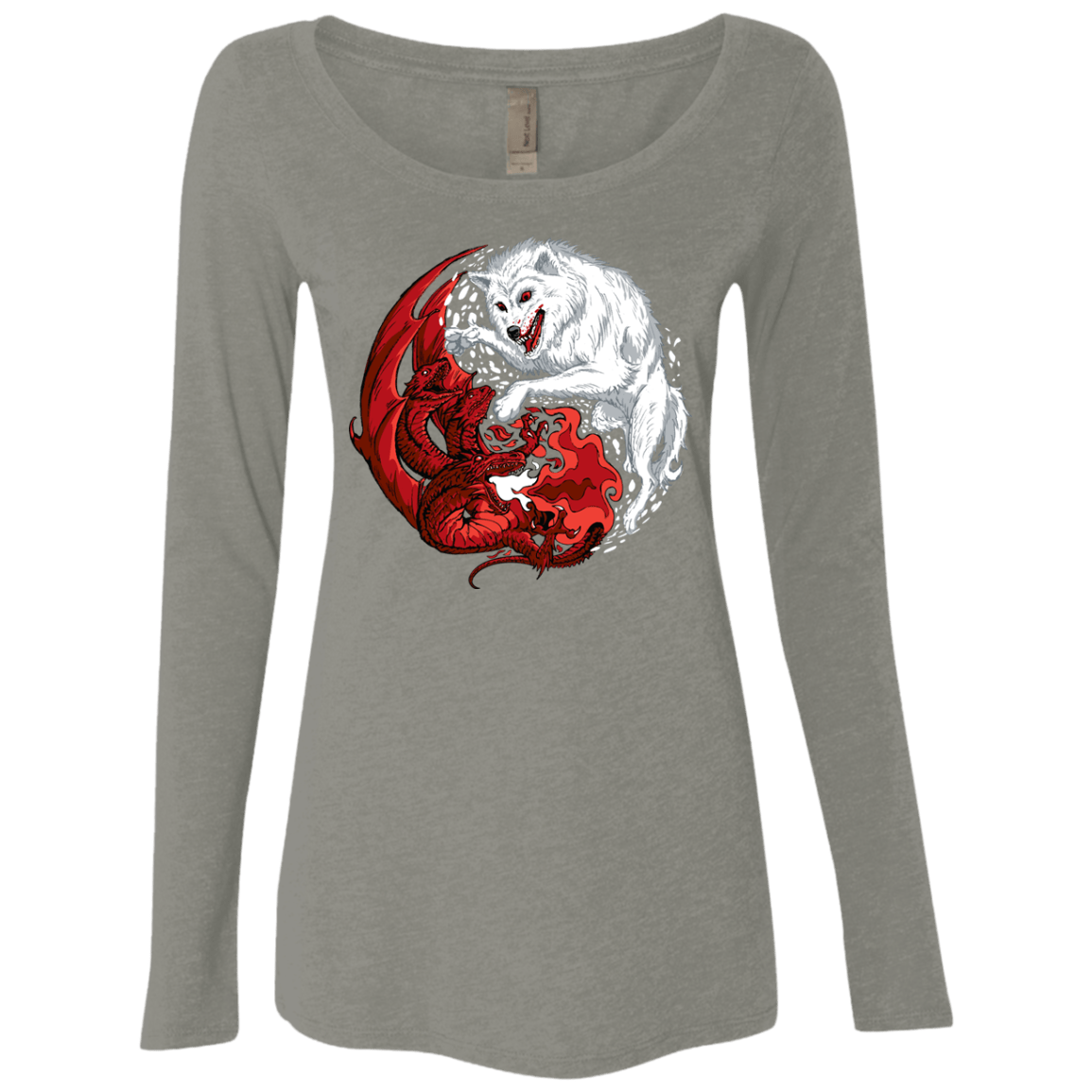T-Shirts Venetian Grey / Small Ice and Fire Women's Triblend Long Sleeve Shirt