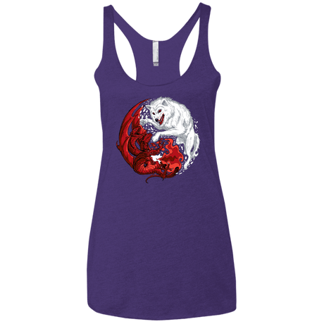T-Shirts Purple / X-Small Ice and Fire Women's Triblend Racerback Tank