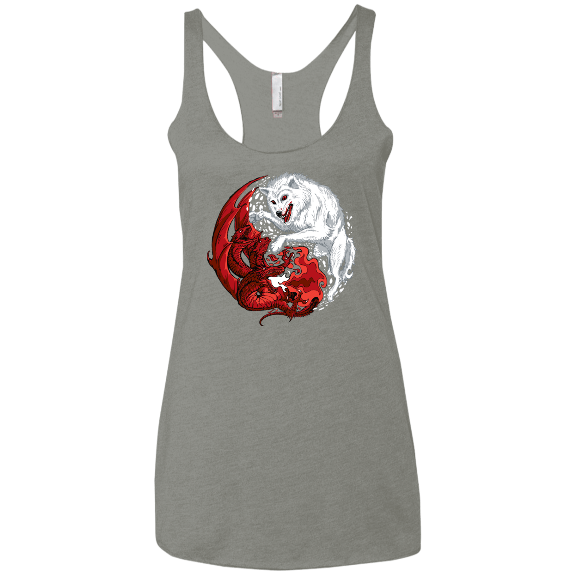 T-Shirts Venetian Grey / X-Small Ice and Fire Women's Triblend Racerback Tank