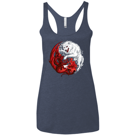 T-Shirts Vintage Navy / X-Small Ice and Fire Women's Triblend Racerback Tank