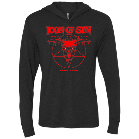 T-Shirts Vintage Black / X-Small Icon of Sin Triblend Long Sleeve Hoodie Tee