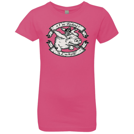 T-Shirts Hot Pink / YXS IM FEELING LUCKY Girls Premium T-Shirt