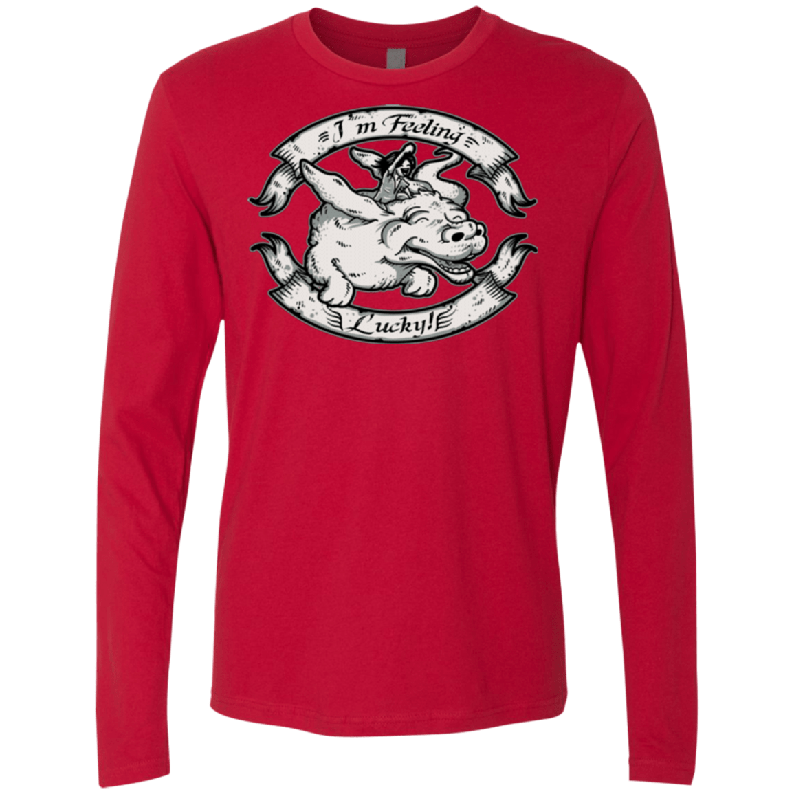 T-Shirts Red / Small IM FEELING LUCKY Men's Premium Long Sleeve