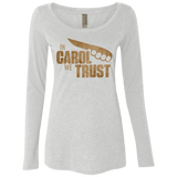 T-Shirts Heather White / Small In Carol We Trust Women's Triblend Long Sleeve Shirt